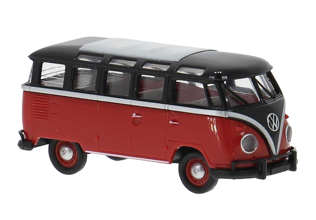 1960-1963 Volkswagen Samba T1b Passenger Van - Assembled -- Red, White