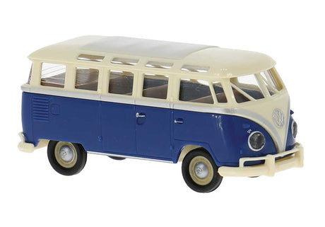 1960-1963 Volkswagen Samba T1b Passenger Van - Assembled -- Blue, Beige