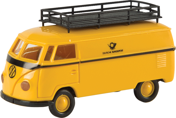 1950-1954 Volkswagen T1a Kasten Cargo Van - Assembled -- German Post Office (yellow, black, German Lettering)