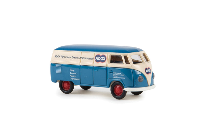 1950-1954 Volkswagen T1a Kasten Cargo Van - Assembled -- Adox (blue, white, red, German Lettering)