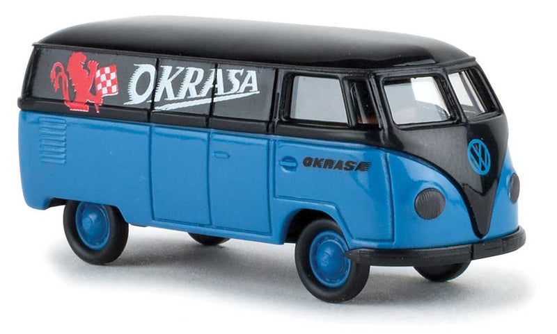 1950-1954 Volkswagen T1a Kasten Cargo Van - Assembled -- Okrasa (blue, black, red)