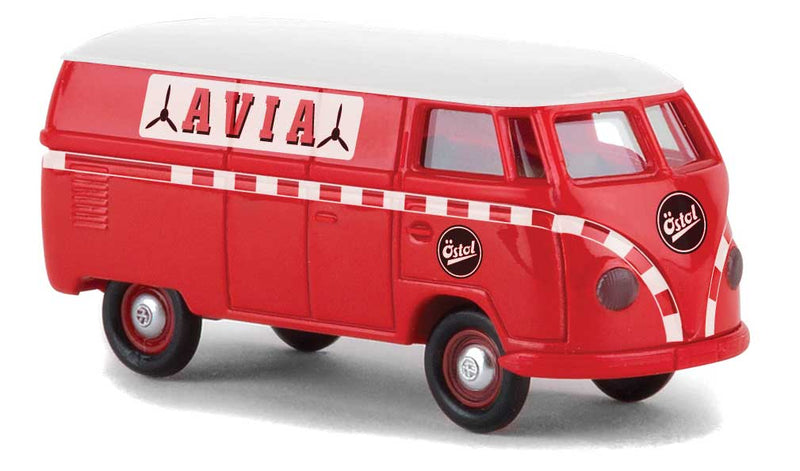 1950-1954 Volkswagen T1a Kasten Cargo Van - Assembled -- Avia (red, white, German Lettering)