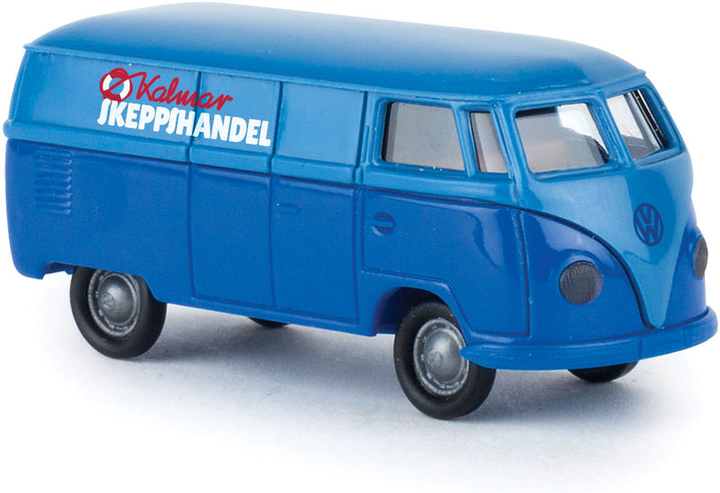 1950-1954 Volkswagen T1a Kasten Cargo Van - Assembled -- Kalmar Skeppshandel (blue, red, white, Swedish Lettering)