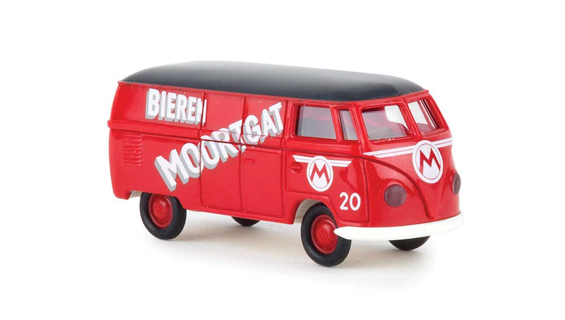 1950-1954 Volkswagen T1a Kasten Cargo Van - Assembled -- Bieren Moortgat (red, white, black, French Lettering)