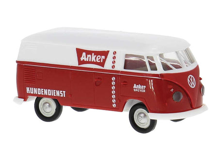 1950-1954 Volkswagen T1a Kasten Cargo Van - Assembled -- Anker-Werke (red, white, German Lettering)