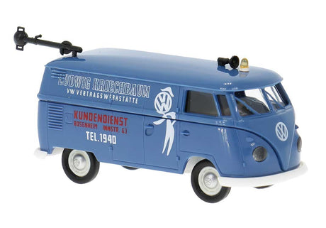 1960-1963 Volkswagen T1b Kasten Cargo Van - Assembled -- Kriechbaum VW (blue, whire, red, German Lettering)