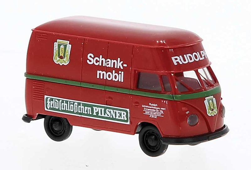 1960-1963 Volkswagen T1b High-Roof Cargo Van - Assembled -- Feldschlosschen (red, green, German Lettering)