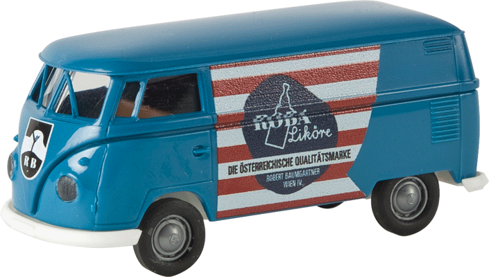 1960-63 Volkswagen T1b Cargo Van w/Rear Windows - Assembled -- Roba Likore (German Lettering)