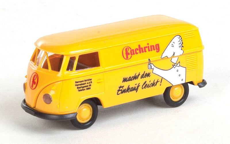 1960-1963 Volkswagen T1b Cargo Van w/Rear Windows - Assembled -- Fachring (yellow, red, German Lettering)