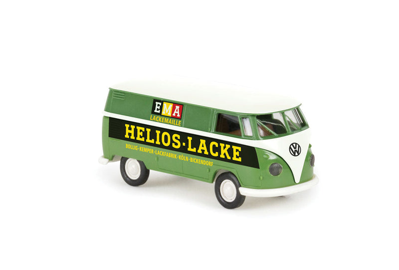 1960-1963 Volkswagen T1b Cargo Van w/Rear Windows - Assembled -- Einkaufsstadt Bruhl (green, white, black, yellow, German Lettering)