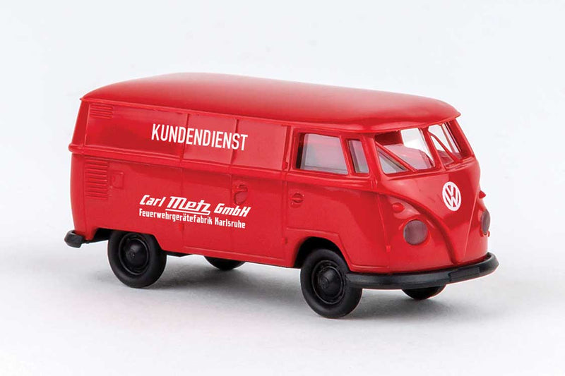 1960-1963 Volkswagen T1b Kasten Cargo Van - Assembled -- Metz, Karlsruhe Service (red, white, German Lettering)