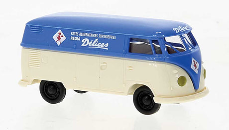 1960-1963 Volkswagen T1b Kasten Cargo Van - Assembled -- Delices (blue, ivory, French Lettering)