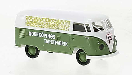 1960-1963 Volkswagen T1b Kasten Cargo Van - Assembled -- Norrkopings Tapetfabrik (white, green, German Lettering)