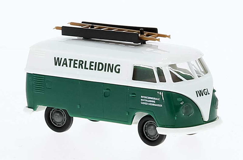 1960-1963 Volkswagen T1b Kasten Cargo Van - Assembled -- Waterleiding Leeuwarden (white, green, Dutch Lettering)