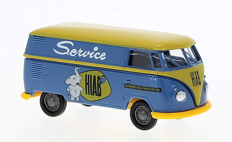 1960-1963 Volkswagen T1b Kasten Cargo Van - Assembled -- Hiab Service (blue, yellow, Dutch Lettering)