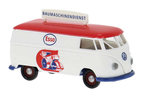 1960-1963 Volkswagen T1b Kasten Cargo Van - Assembled -- Esso-Baumaschinendienst (white, red, blue, German Lettering)