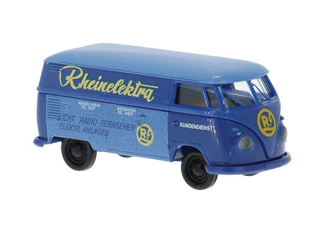 1960-1963 Volkswagen T1b Kasten Cargo Van - Assembled -- Rheinelektra (blue, yellow, German Lettering)