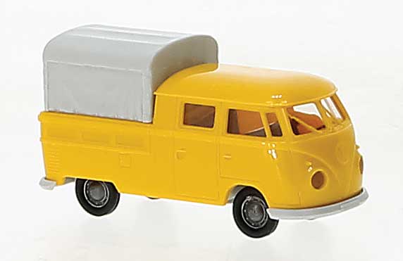 1960-1963 Volkswagen Pritsche T1b Crew-Cab Pickup Truck - Assembled -- Yellow (economy)
