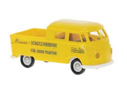 1960-1963 Volkswagen Pritsche T1b Crew-Cab Pickup Truck - Assembled -- Mauser-Traktorenverdecke (yellow, black, German Lettering)