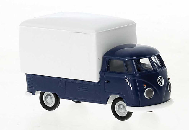 1960-1963 Volkswagen Pritsche T1b Crew-Cab Pickup w/Large Cover - Assembled -- Dark Blue, White
