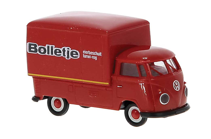 1960-1963 Volkswagen Pritsche T1b Pickup w/Large Cover - Assembled -- Bolletje (red, blue, German Lettering)
