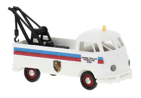 1960-1963 Volkswagen Pritsche T1b Standard-Cab Tow Truck - Assembled -- Vasek Polak (white, blue, red, German Lettering)