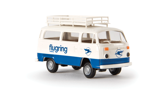 1973-1979 Volkswagen Kombi T2 Passenger Van - Assembled -- Flugring (white, blue, German Lettering)