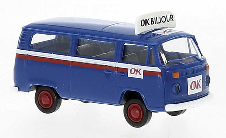 1973-1979 Volkswagen Kombi T2 Passenger Van - Assembled -- OK Biljour (blue, white, red, German Lettering)