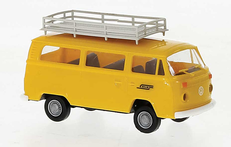1973-1979 Volkswagen Kombi T2 Passenger Van with Roof Rack - Assembled -- Rhatischen Bahn (yellow, black, German Lettering)