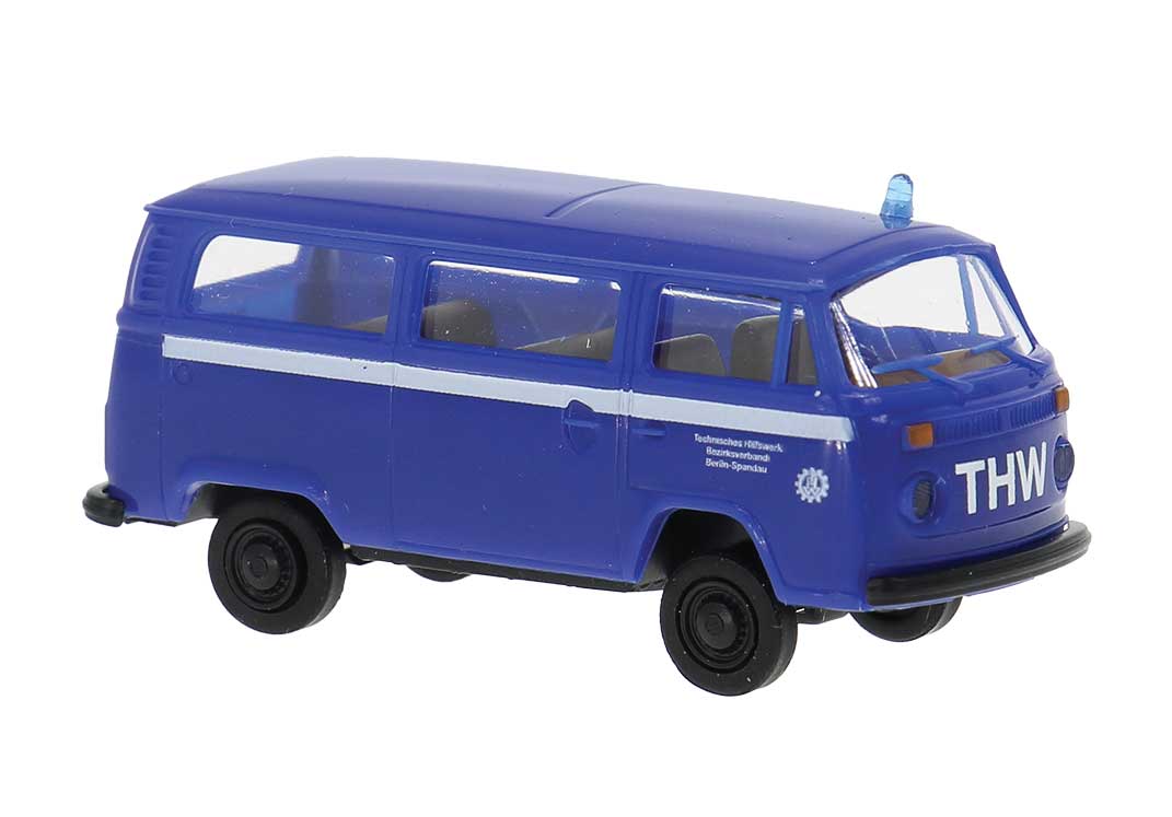 1973-1979 Volkswagen Kombi T2 Passenger Van - Assembled -- THW Berlin (blue, white, German Lettering)