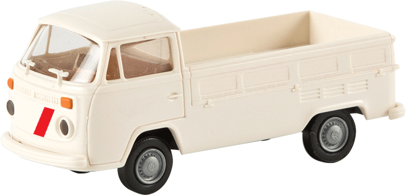 1973-1979 Volkswagen Pritsche T2 Pickup Truck - Assembled -- Italian (white, red)