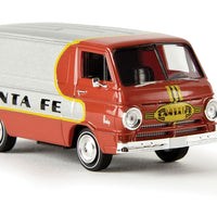 1964 Dodge A 100 Cargo Van - Assembled -- Santa Fe (Warbonnet, silver, red, black)