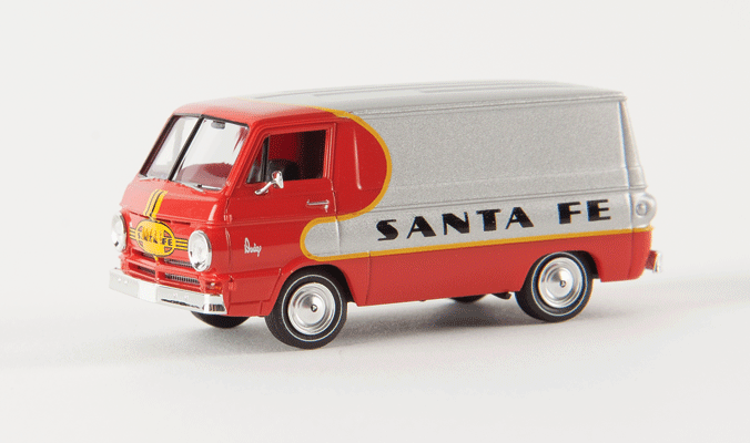 1964 Dodge A 100 Cargo Van - Assembled -- Santa Fe (Warbonnet, silver, red, black)-1