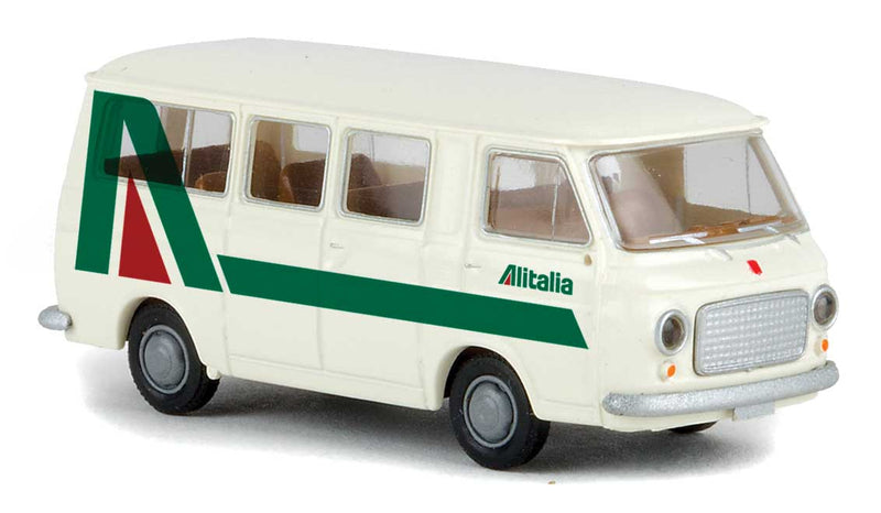 1967-1983 Fiat 238 Passenger Van - Assembled -- Alitalia (white, green, red, Italian Lettering)
