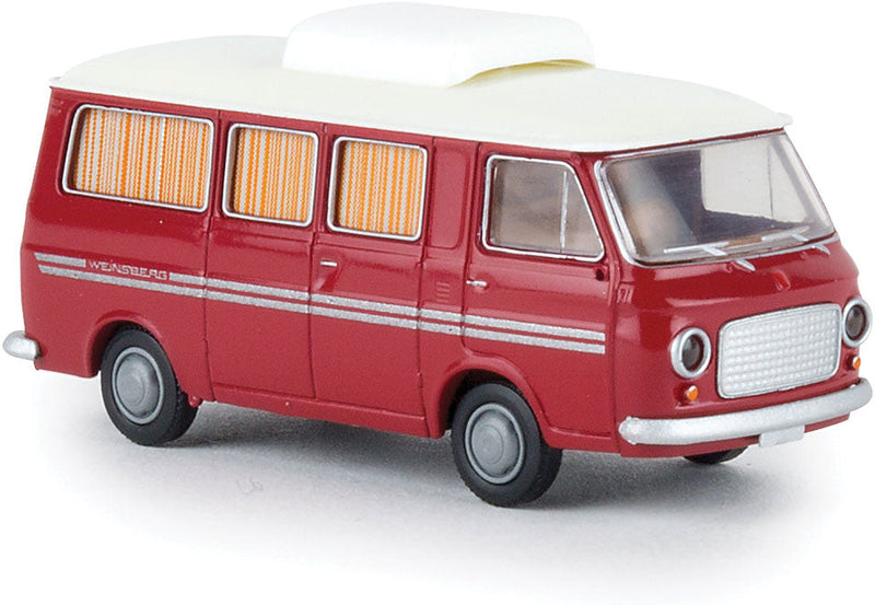 1967-1983 Fiat 238 Passenger Camper Van - Assembled -- Red, White
