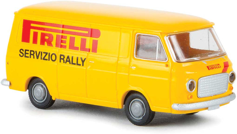 1967-1983 Fiat 238 Cargo Van - Assembled -- Pirelli (yellow, red, Italian Lettering)