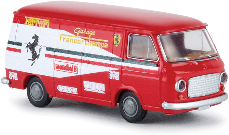 1967-1983 Fiat 238 Cargo Van - Assembled -- Ferrari (red, white, black, Italian Lettering)