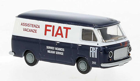 1967-1983 Fiat 238 Cargo Van - Assembled -- Fiat Service (black, white, red, Italian Lettering)