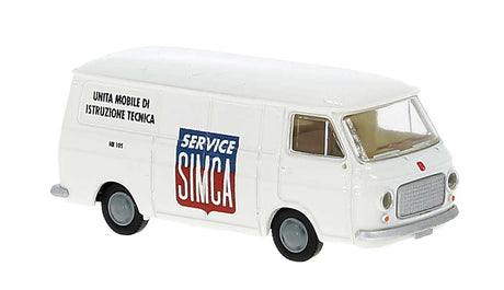 1967-1983 Fiat 238 Cargo Van - Assembled -- Simca (white, red, blue, German Lettering)