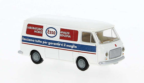 1967-1983 Fiat 238 Cargo Van - Assembled -- Laboratorio Mobile der Esso (white, red, blue, Italian Lettering)