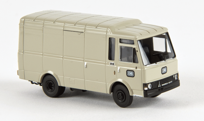 1980s Mercedes-Benz L 406 D Delivery Van - Assembled -- German Federal Railroad DB (gray)-1