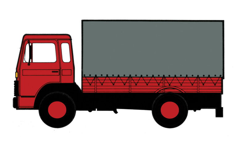 1971 Magirus MK Low-Side Deilvery Truck w/Tarp Cover - Assembled -- Red