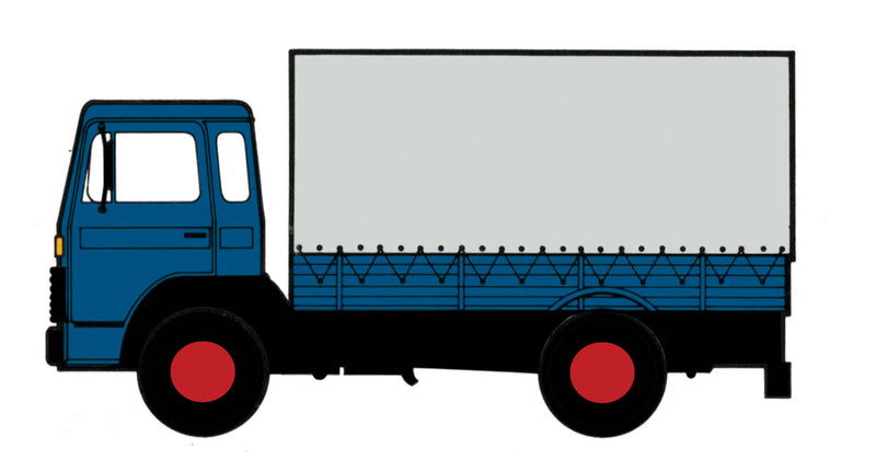 1971 Magirus MK Low-Side Deilvery Truck w/Tarp Cover - Assembled -- Blue