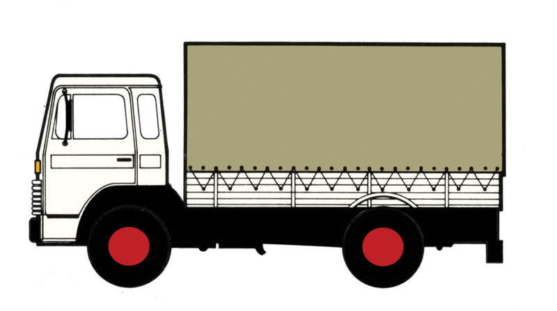 1971 Magirus MK Low-Side Deilvery Truck w/Tarp Cover - Assembled -- White