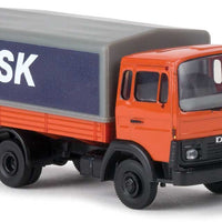 1970s DAF F 900 Cab-Over Low-Side Delivery Truck - Assembled -- RSK (orange, gray, blue, red, Dutch Lettering)