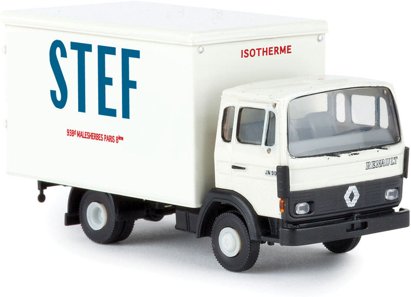 1970s Renault JN 90 Cab-Over Box-Body Delivery Truck - Assembled -- STEF Isotherme (white, blue, French Lettering)