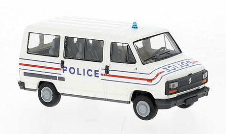 1982 Peugeot J5 Passenger Van - Assembled -- Police (white, red, blue)