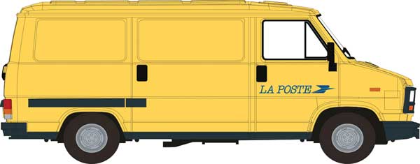 1982 Peugeot J5 Cargo Van - Assembled -- French Post (yellow, black, French Lettering)