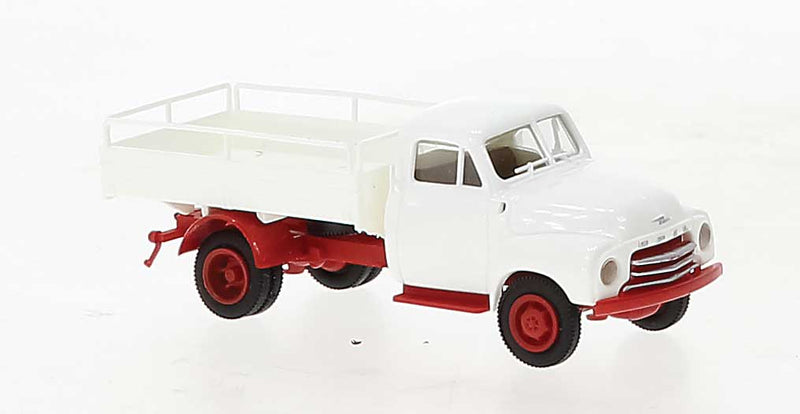 1953-1960 Opel-Blitz Low-Sided Delivery Truck - Assembled -- White, Red (Economy)