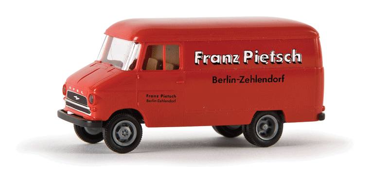 1953-1960 Opel-Blitz Kasten A Delivery Van - Assembled -- Franz Pietsch (red, German Lettering)